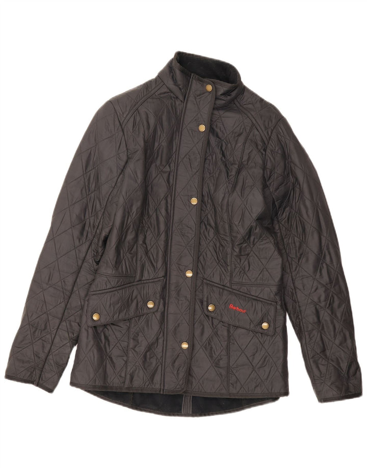 Женская стеганая куртка Barbour UK 10, маленькая, черная, классическая