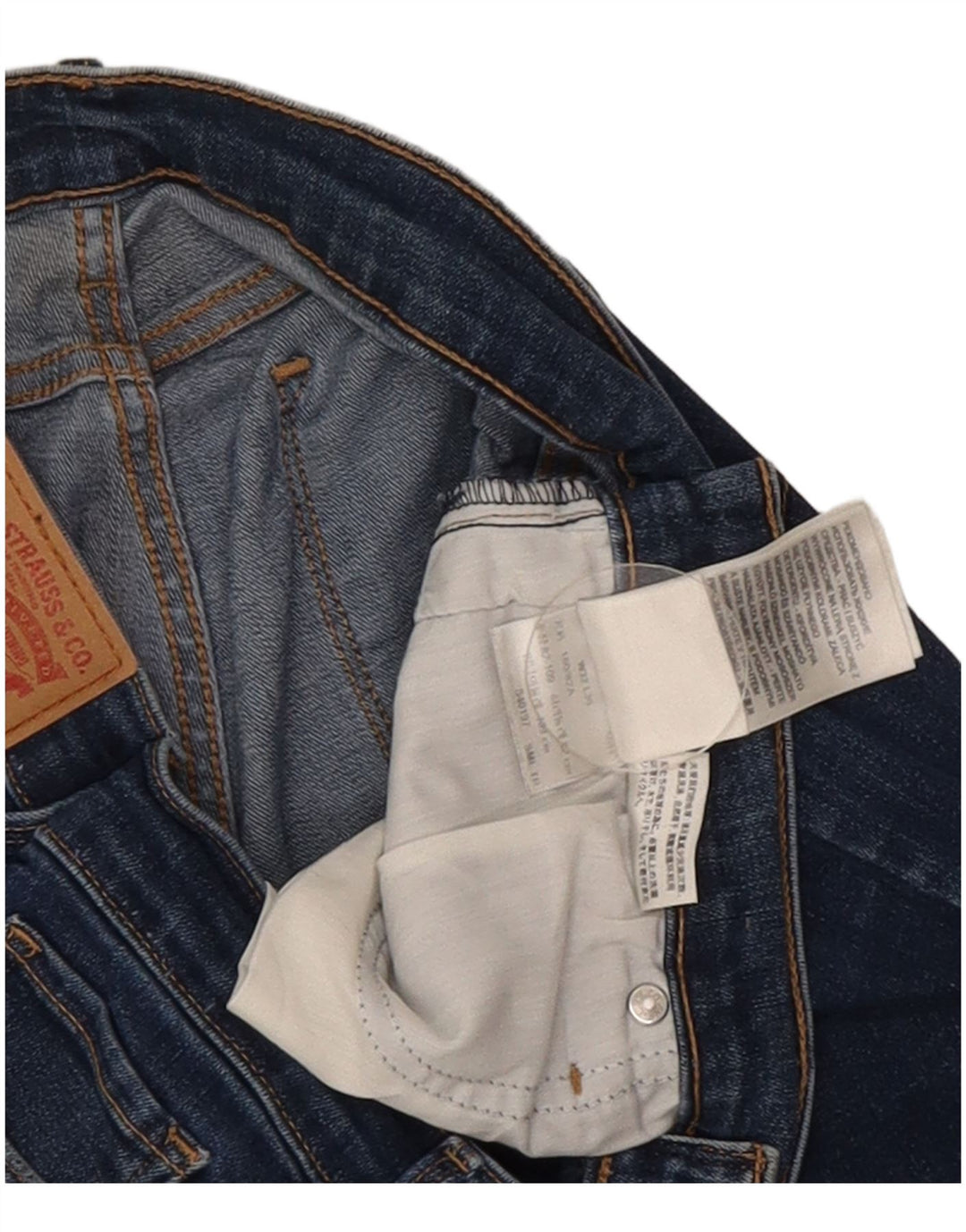 Женские джинсы скинни Levi's W32 L30 синие, хлопок