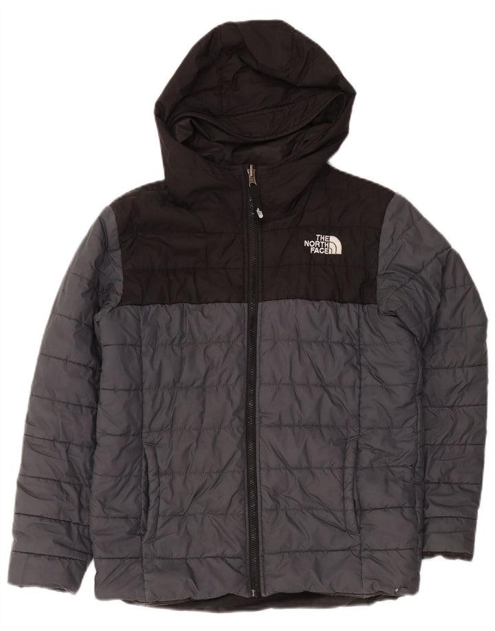 Стеганая куртка с капюшоном для мальчиков The North Face, 11-12 лет, серая
