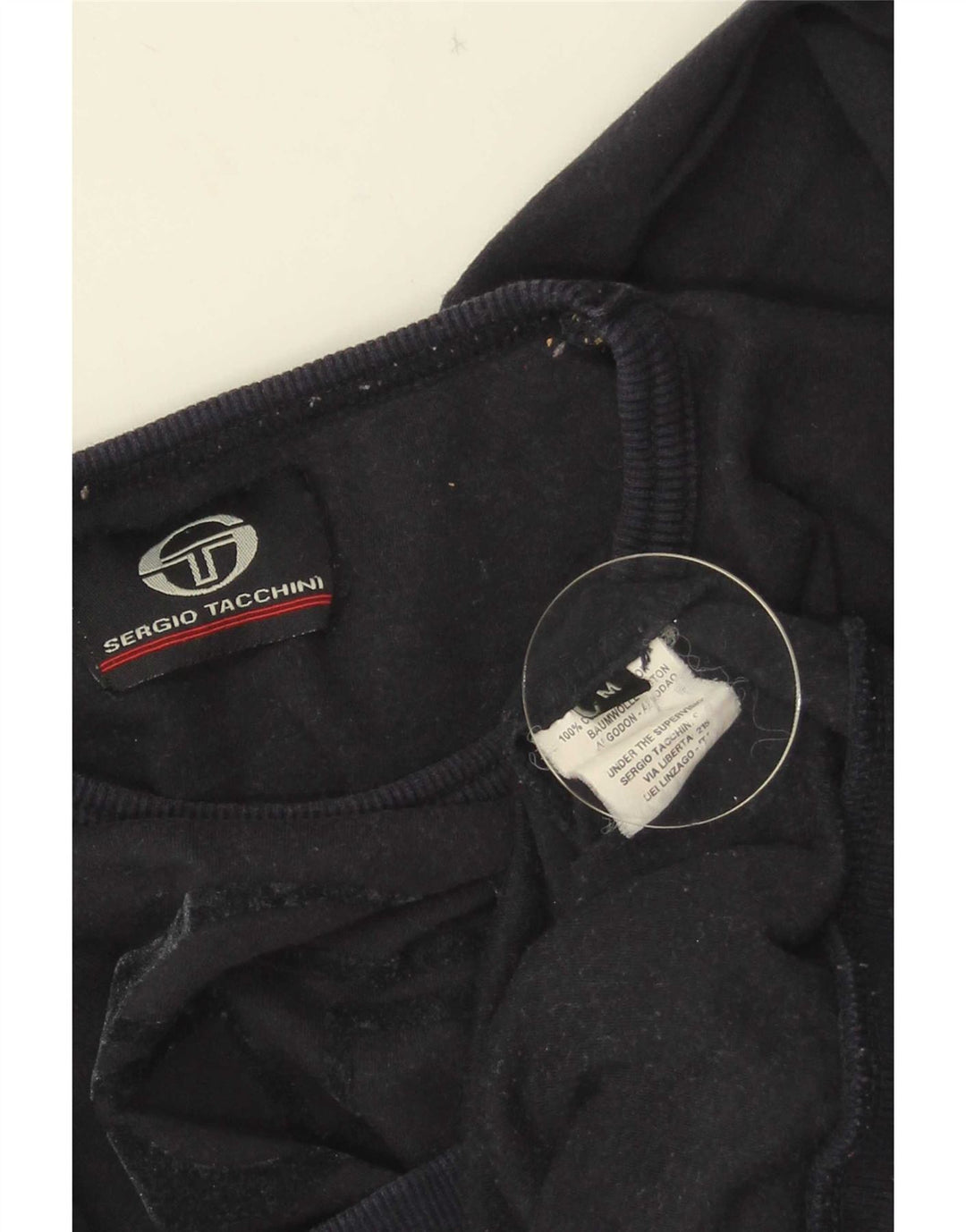 Женский укороченный топ с графическим рисунком Sergio Tacchini UK 12, средний темно-синий