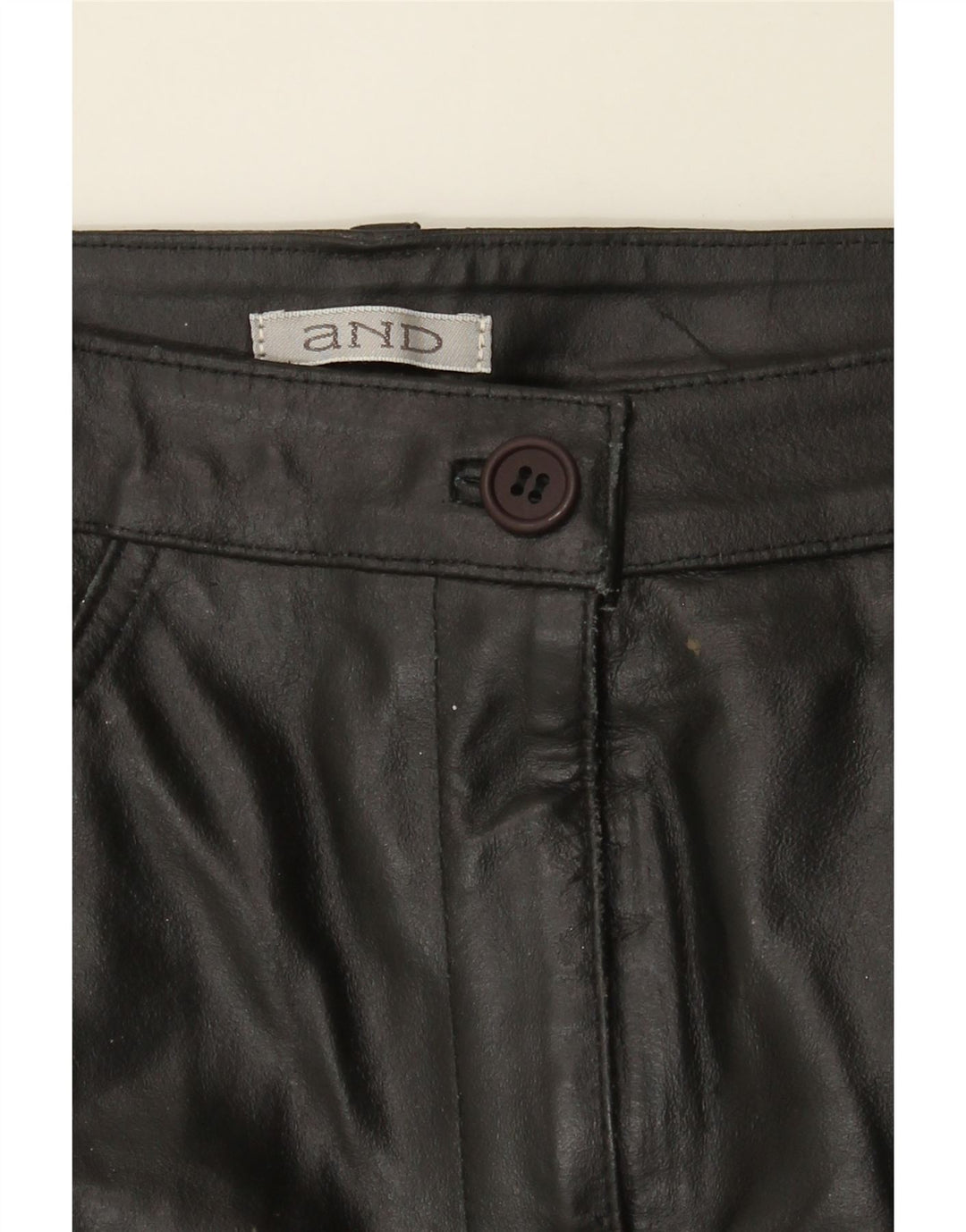 VINTAGE Womens Leather Skirt Medium W30  Black Leather Vintage Vintage and Second-Hand Vintage from Messina Hembry 