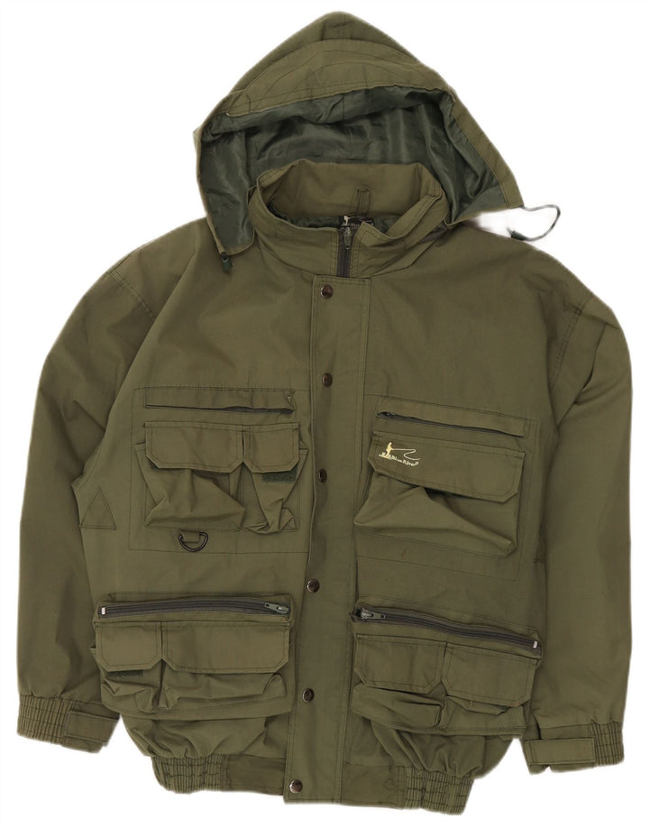 Мужская куртка VINTAGE Utility с капюшоном UK 38, средний хаки, полиэстер