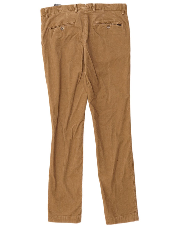 Hackett Мужские вельветовые брюки скинни W32 L32 Бежевый хлопок