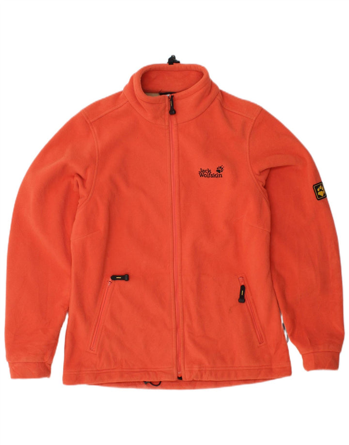 JACK WOLFSKIN Женская флисовая куртка UK 10 маленькая оранжевая
