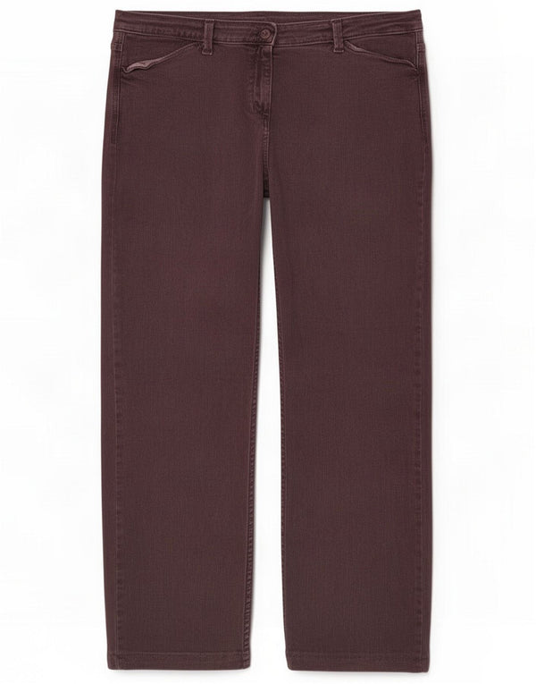 Женские прямые джинсы Marks & Spencer UK 22 3XL W42 L28 Коричневый хлопок