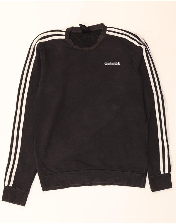 Мужской свитер Adidas, маленький черный хлопковый джемпер