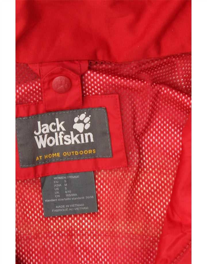 Женская дождевик с капюшоном JACK WOLFSKIN UK 8/10, маленький красный полиамид