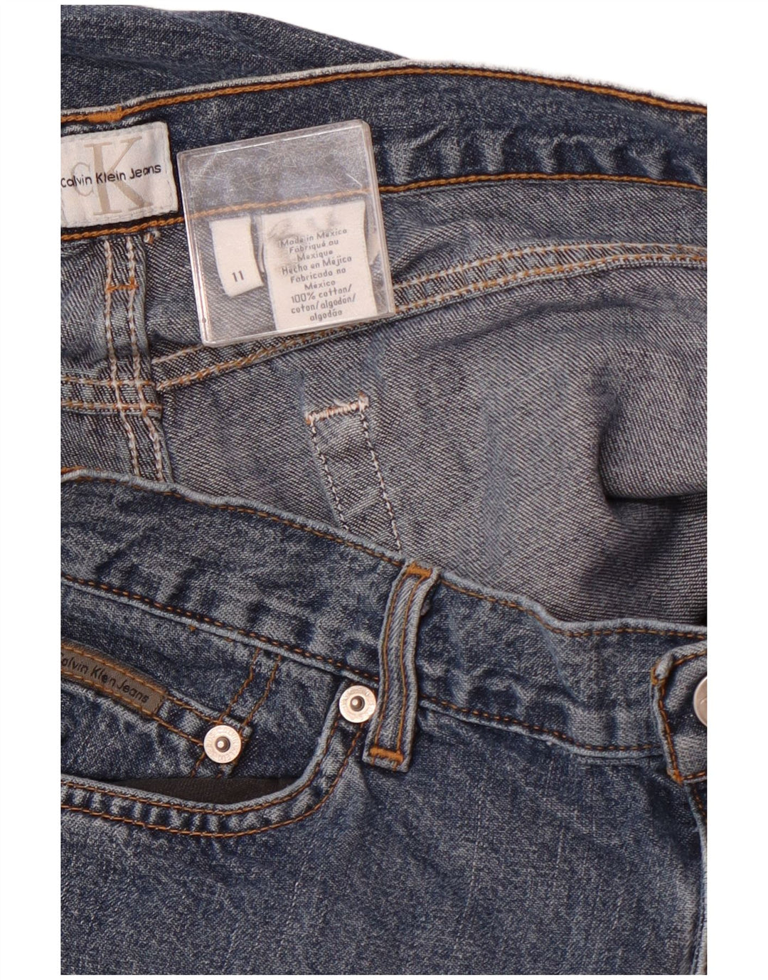 Женские джинсы Bootcut Calvin Klein US 11, большие размеры W32 L32, синие, хлопок