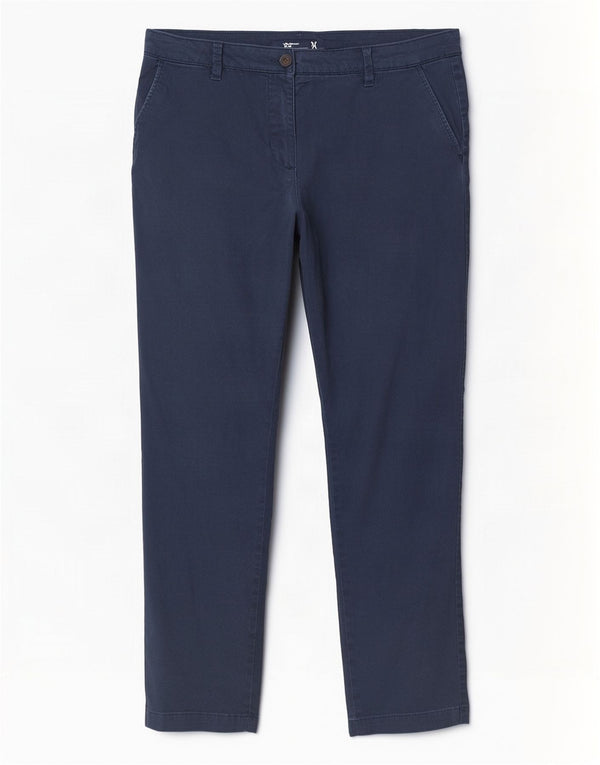 Crew Clothing Женские прямые брюки чинос UK 14, большие W34 L28, темно-синие