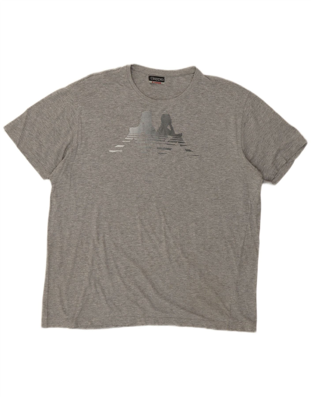 KAPPA Женская футболка с рисунком Top UK 18 XL Серый хлопок