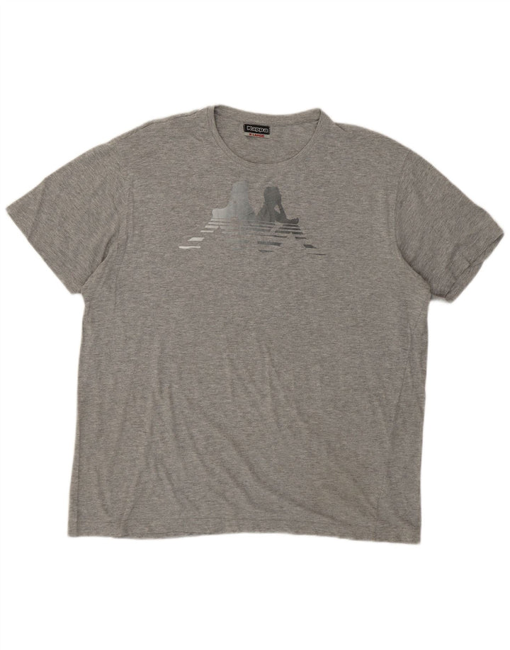 KAPPA Женская футболка с рисунком Top UK 18 XL Серый хлопок