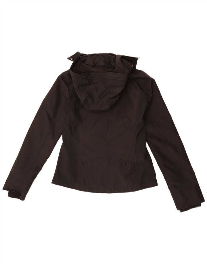 Женская ветровка с капюшоном Hollister UK 10, маленькая черная, полиэстер