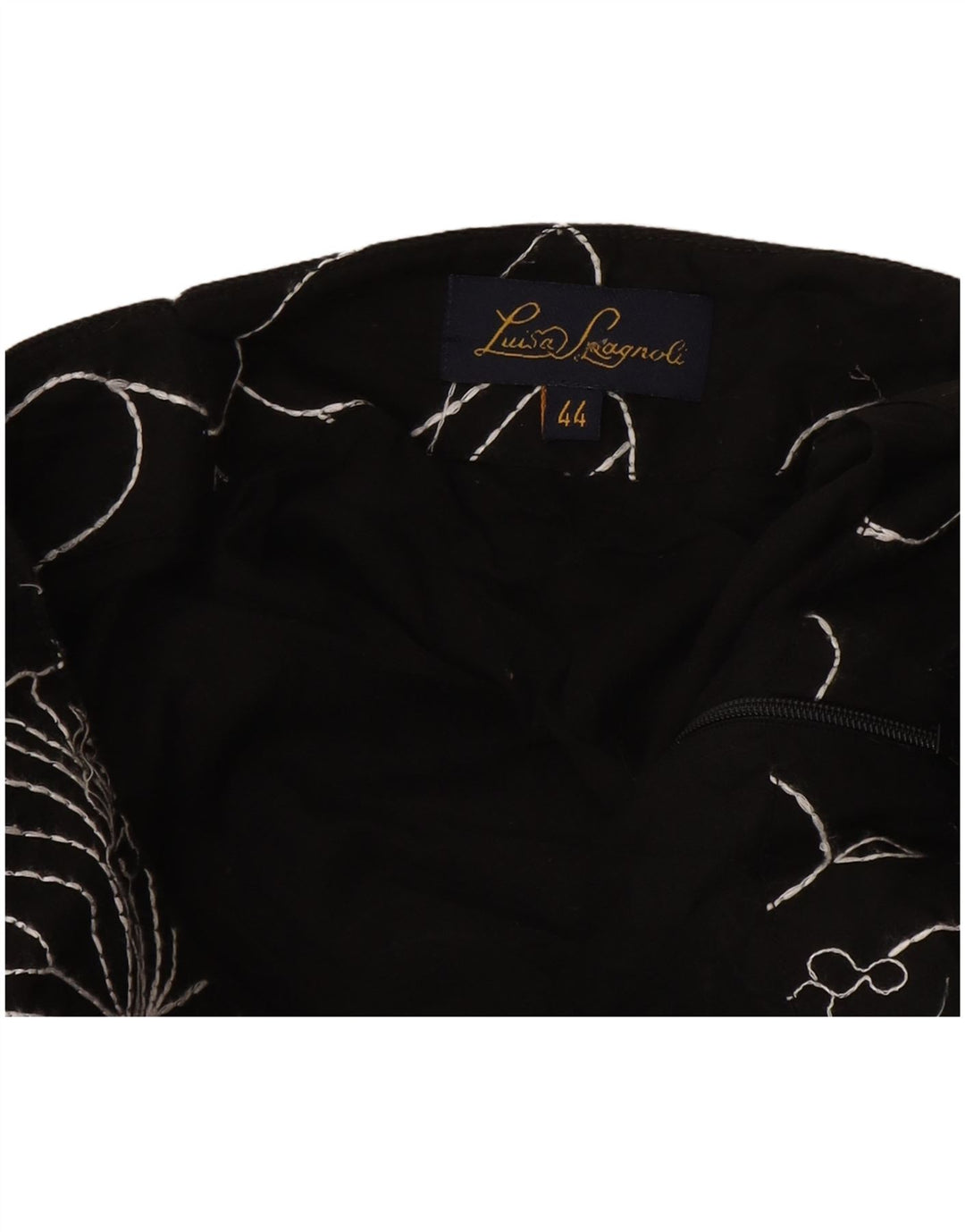 Юбка-трапеция женская Luisa Spagnoli IT 44 Medium W28 Черная с цветочным принтом