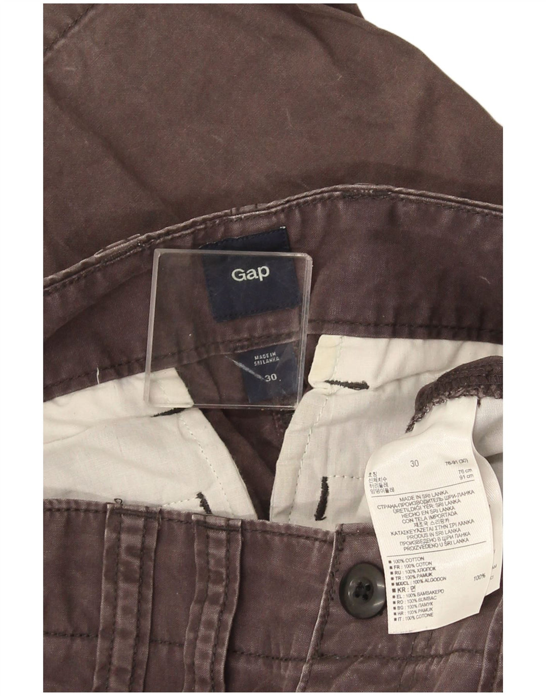 Мужские брюки-капри Gap W30 L22, серые, хлопковые