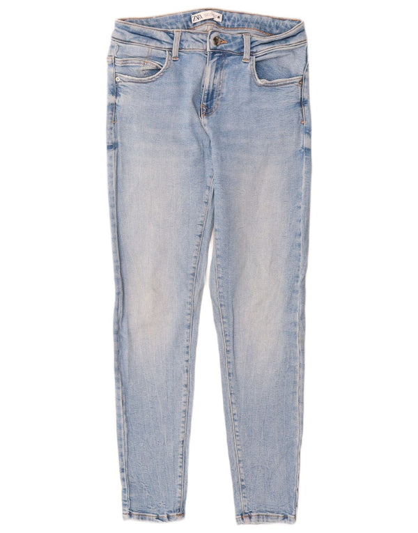 Женские джинсы скинни Zara EU 38, маленькие W28 L28, синие, хлопок