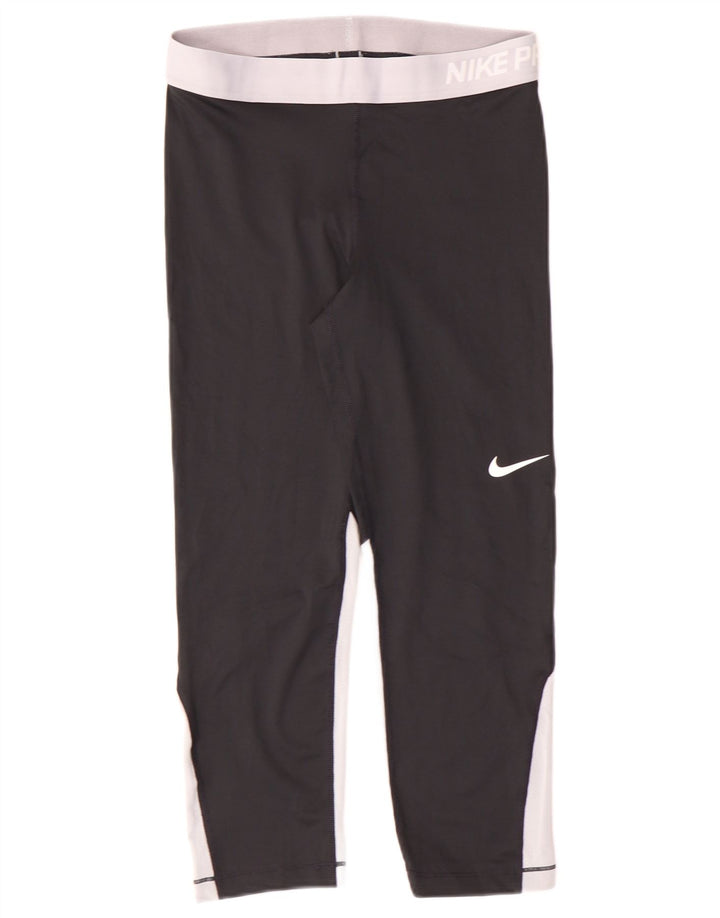 Женские леггинсы Nike Dri Fit UK 14, средний черный полиэстер, спортивные