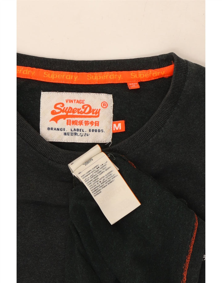 SUPERDRY Womens T-Shirt Top UK 14 Medium Grey Cotton Vintage Superdry and Second-Hand Superdry from Messina Hembry 