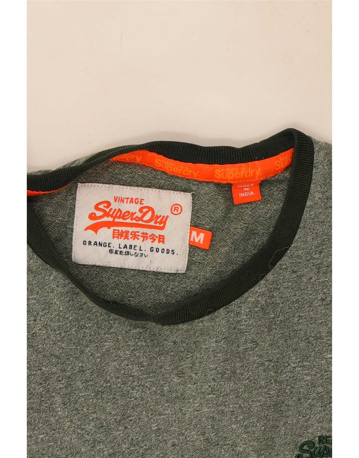 Мужская футболка Superdry Top из хлопка среднего зеленого цвета