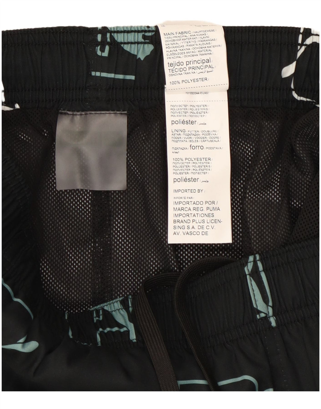 Мужские спортивные шорты Puma с рисунком, маленькие черные спортивные шорты из полиэстера