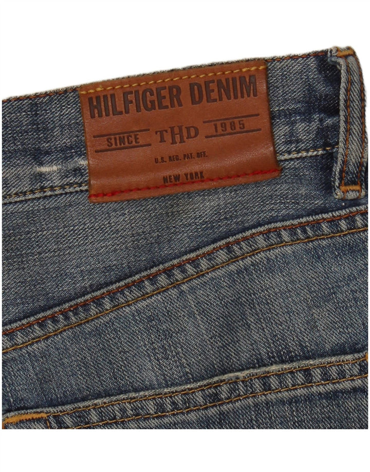 Мужские потертые прямые джинсы Tommy Hilfiger W32 L35 синие