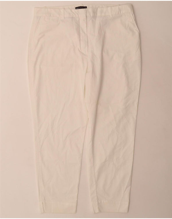 Женские брюки чинос Marks & Spencer стандартного размера, Великобритания 18 XL W36 L28 белые