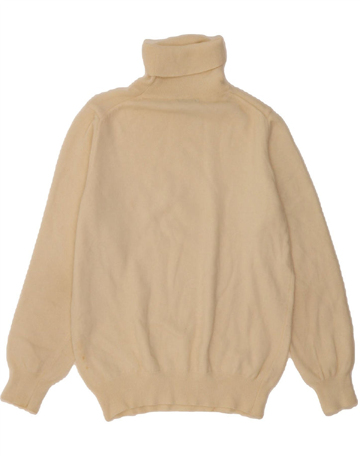 BENETTON Womens Roll Neck Jumper Sweater UK 14 Medium Off White Vintage Benetton and Second-Hand Benetton from Messina Hembry 