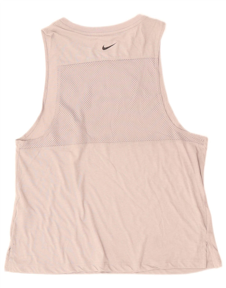 Женский топ с графическим рисунком NIKE Dri Fit UK 14, хлопковый средний серый цвет