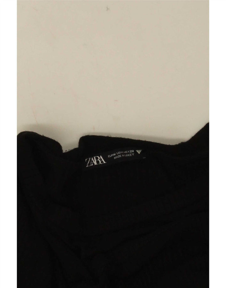 Женская блузка с длинным рукавом Zara UK 12, средний черный