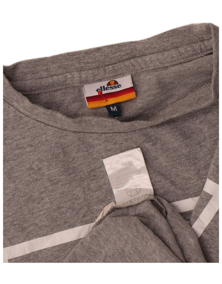 Мужская футболка Ellesse с рисунком, топ среднего серого цвета, хлопок
