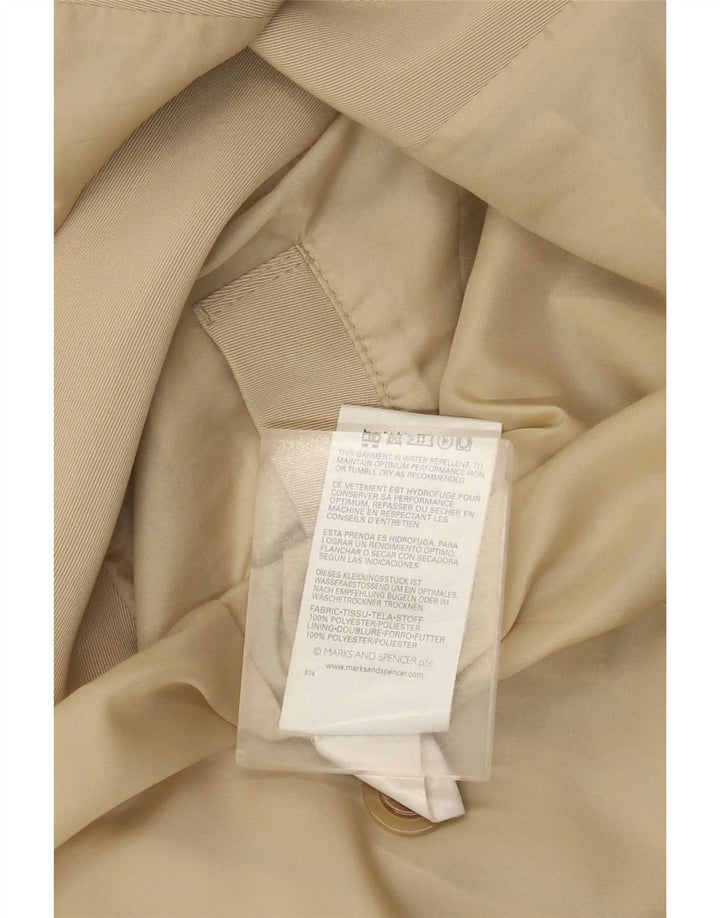 Женское пальто стандартного кроя Marks & Spencer UK 18 XL, бежевый полиэстер