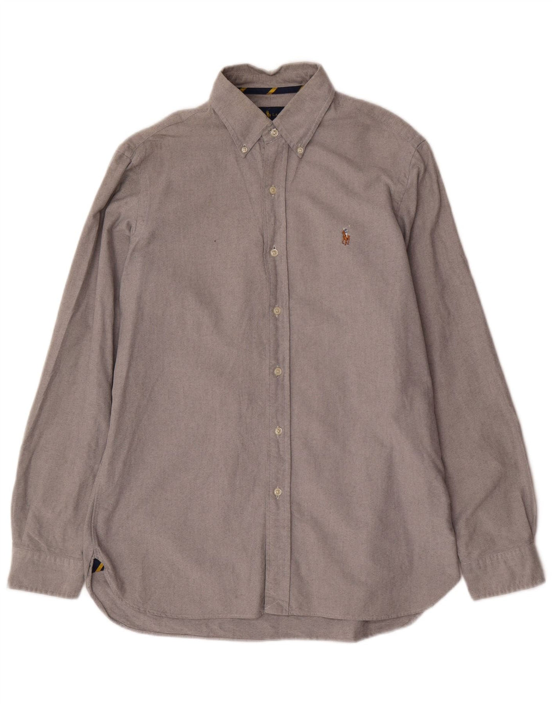 Мужская рубашка Ralph Lauren из хлопка среднего серого цвета