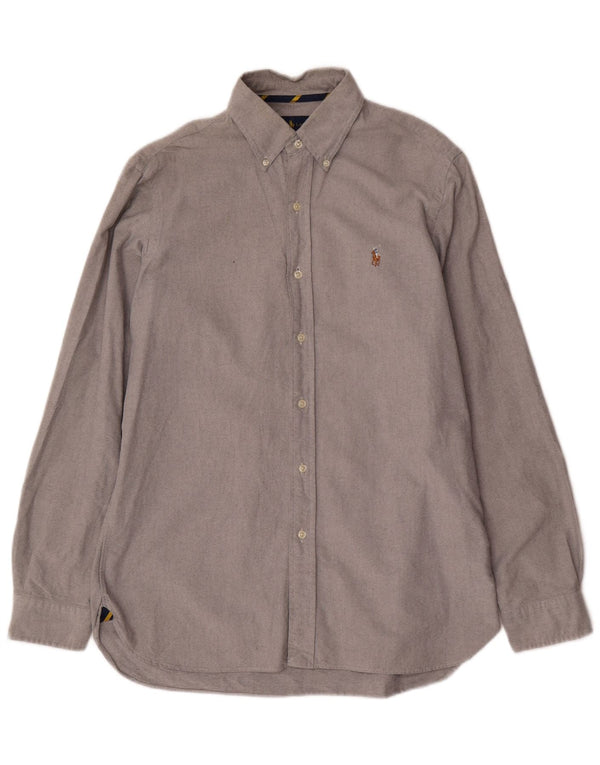 Мужская рубашка Ralph Lauren из хлопка среднего серого цвета