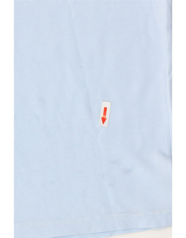 Женская укороченная футболка Lacoste, размер 42, большой синий хлопок