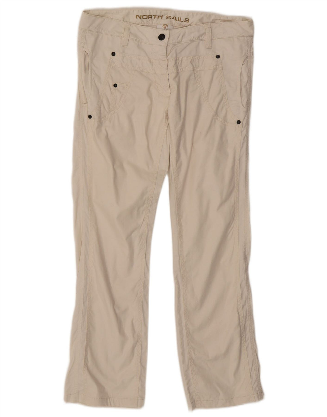 NORTH SAILS Womens Straight Casual Trousers IT 44 Medium W34 L29 Off White