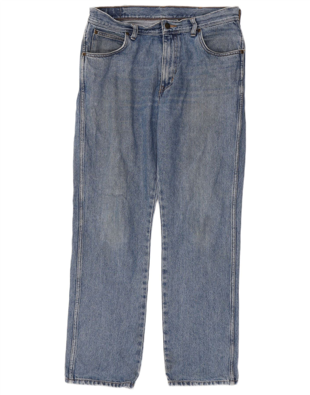 Мужские прямые джинсы Wrangler стандартного кроя W34 L32, синие, хлопок
