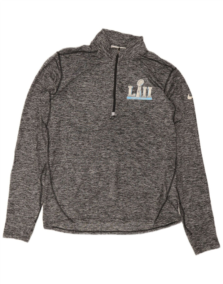 Мужской пуловер с рисунком NIKE Super Bowl Lii, спортивный костюм среднего серого цвета