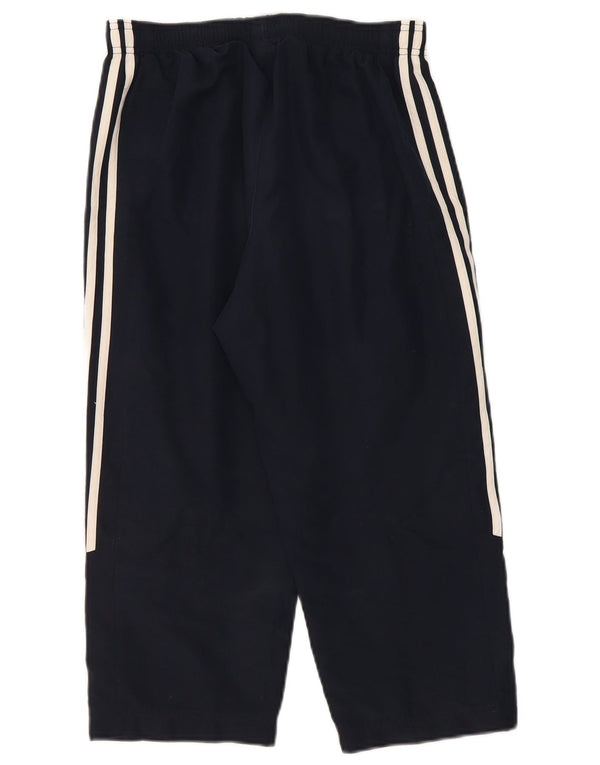 Женские спортивные брюки-капри Adidas UK 10, маленькие темно-синие, полиэстер