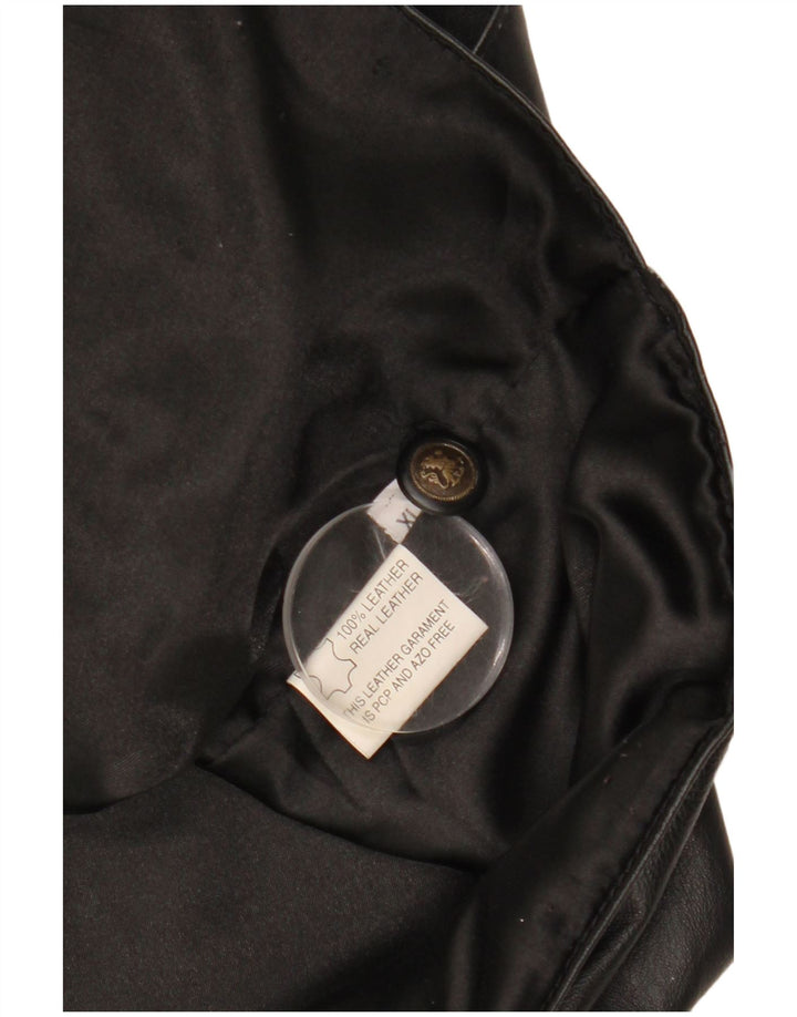 Мужской кожаный жилет VINTAGE XL, черный кожаный