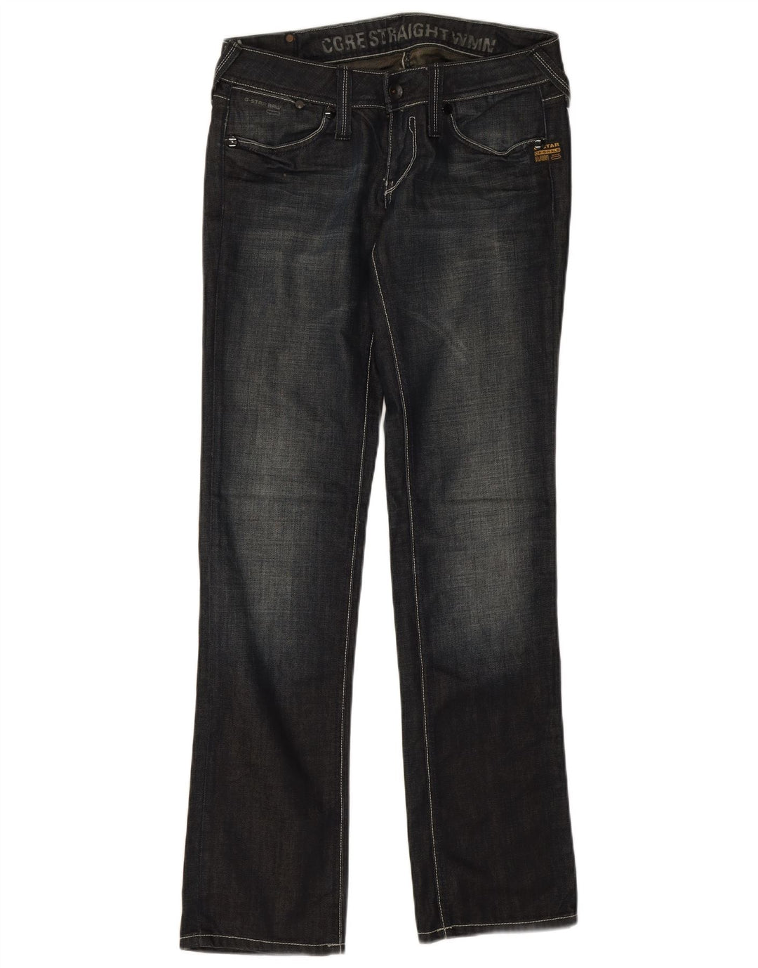 Женские прямые джинсы G-Star W28 L32 Темно-синие, хлопок