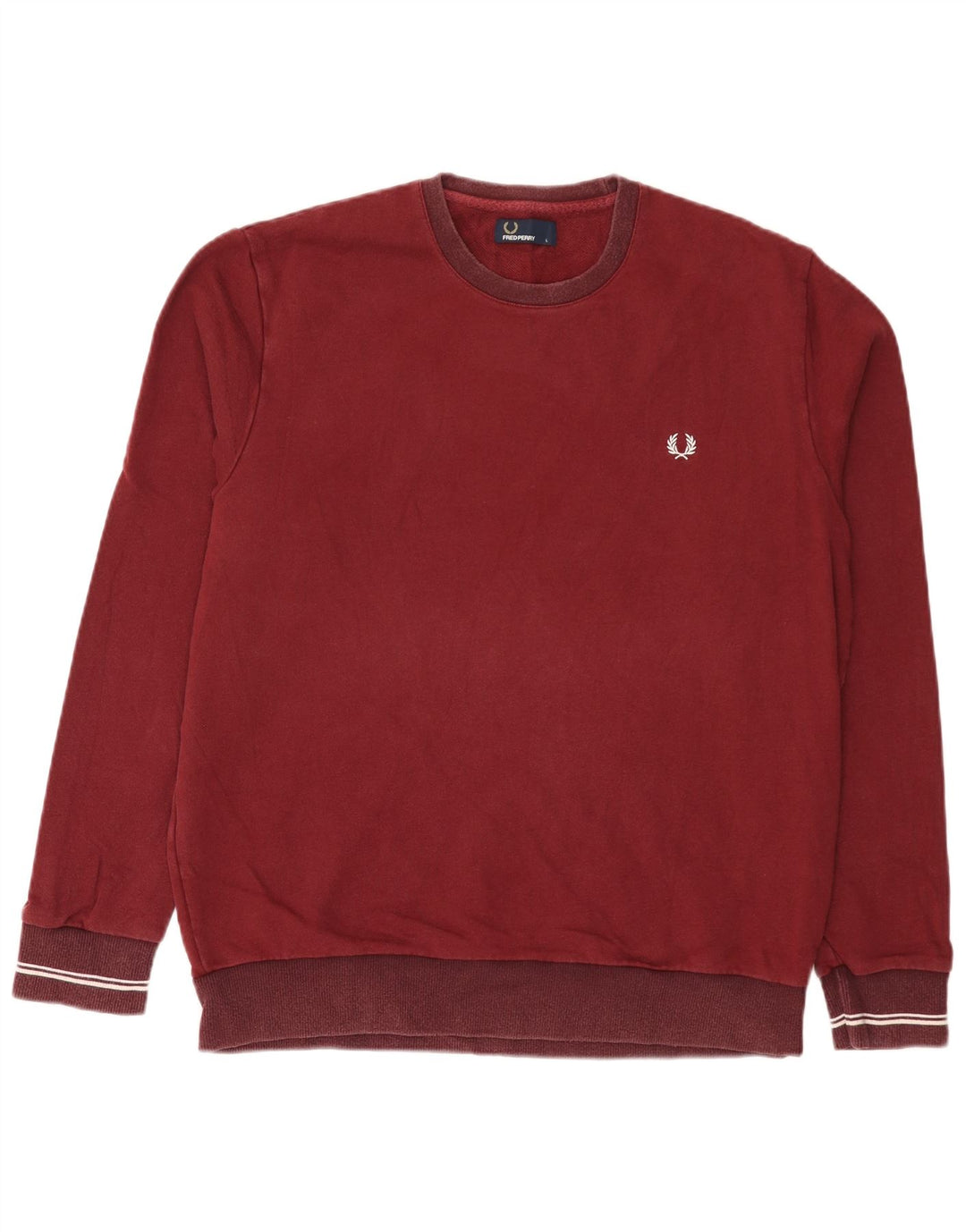Мужской свитшот Fred Perry, большой бордовый хлопок, джемпер