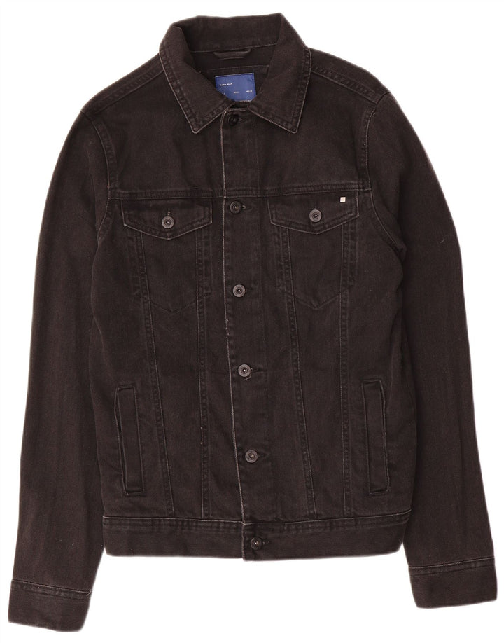 Мужская джинсовая куртка Zara UK 36, маленькая черная