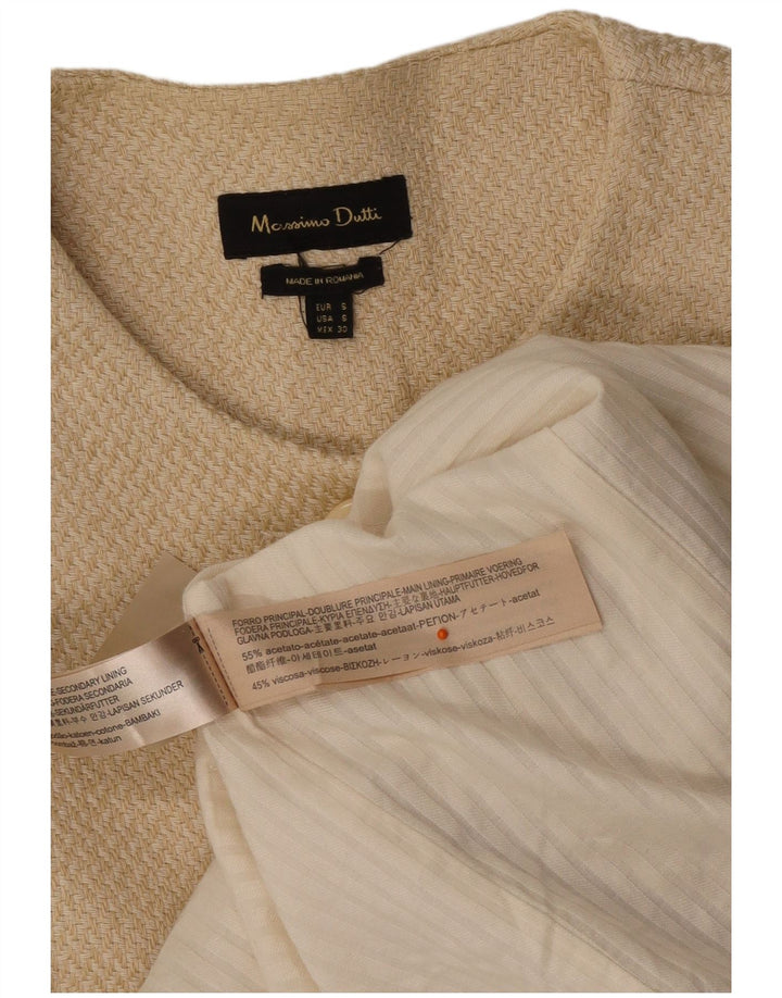 Женское пальто MASSIMO DUTTI UK 10 маленькое, бежевый, ацетат