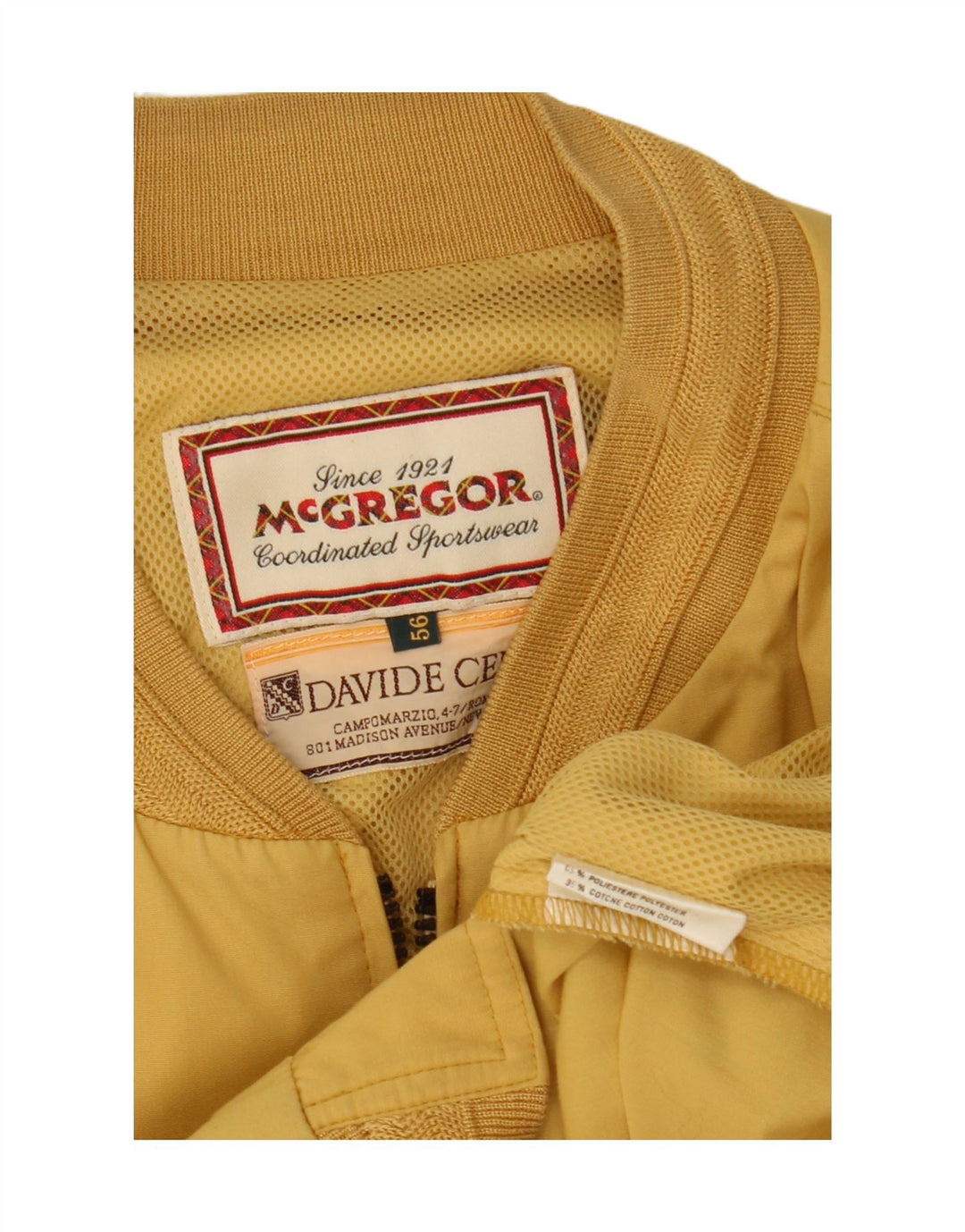 Мужская куртка-бомбер McGregor IT 56 3XL Желтый полиэстер