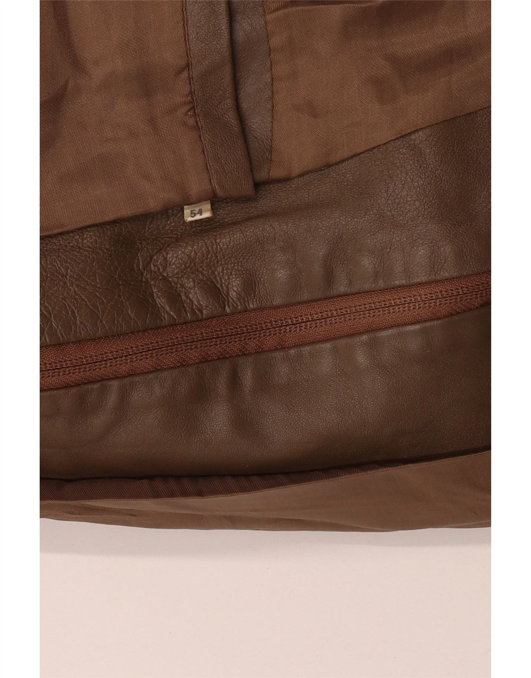 Куртка мужская кожаная VINTAGE IT 54 2XL Коричневая