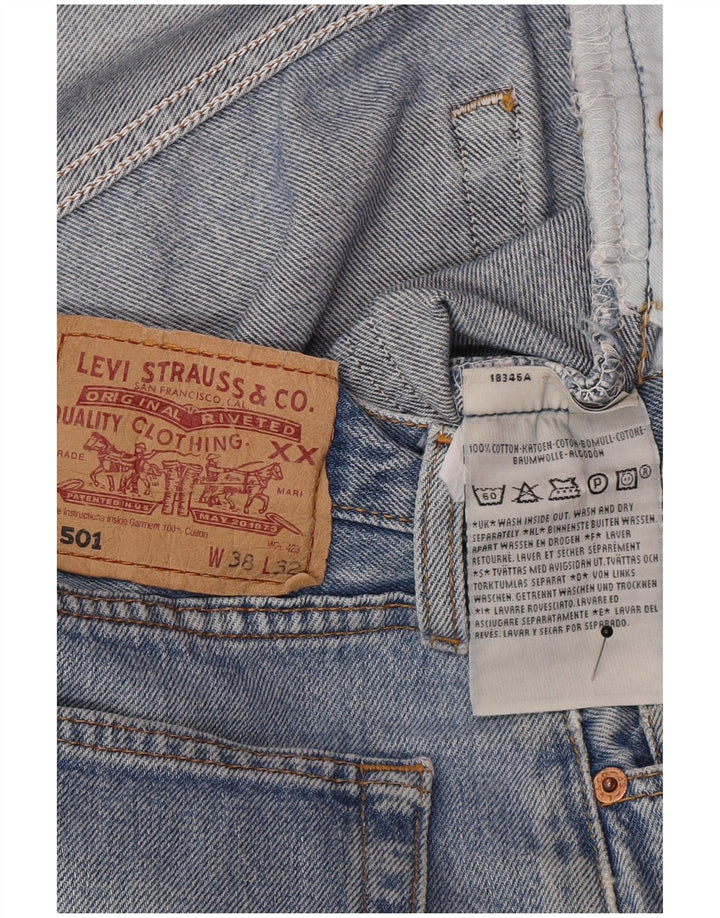 Мужские прямые джинсы Levi's W38 L32 синие, хлопок