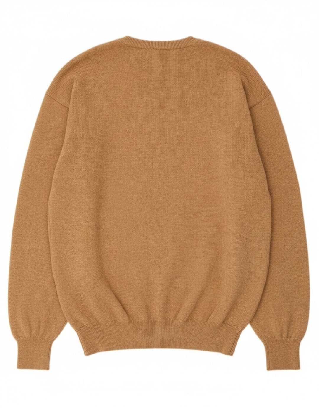Мужской джемпер с v-образным вырезом Massimo Dutti XL, бежевый, шерсть