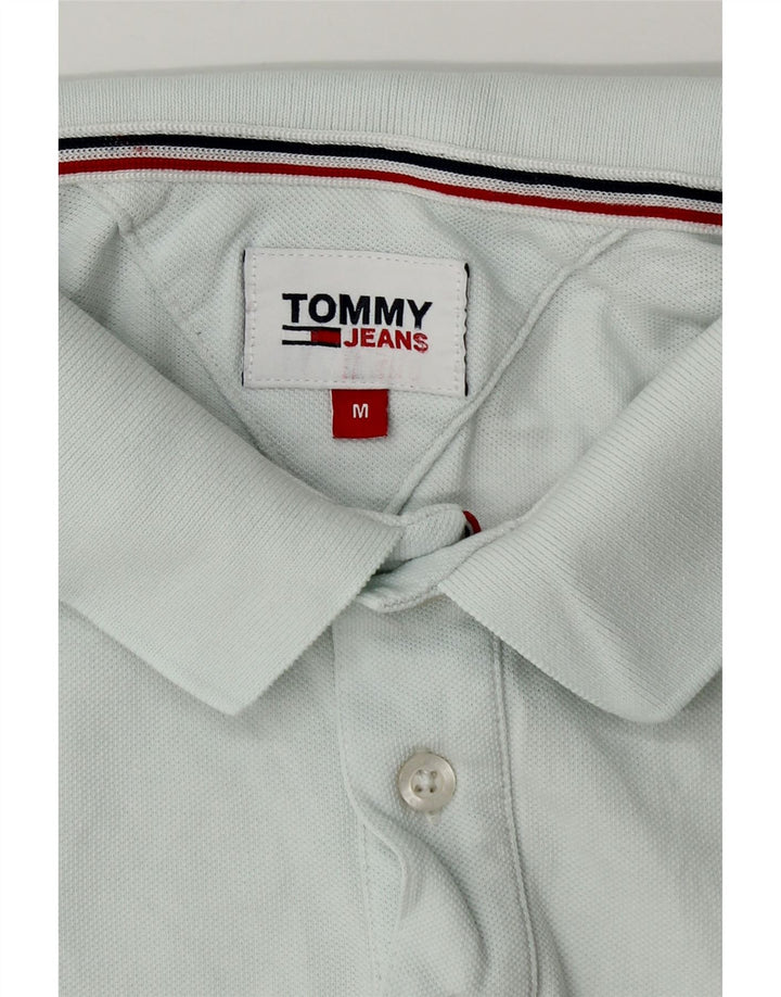 TOMMY HILFIGER Мужская рубашка-поло из хлопка среднего синего цвета