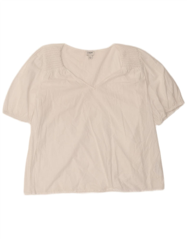 Женская блузка J. Crew Top UK 16, большой белый хлопок