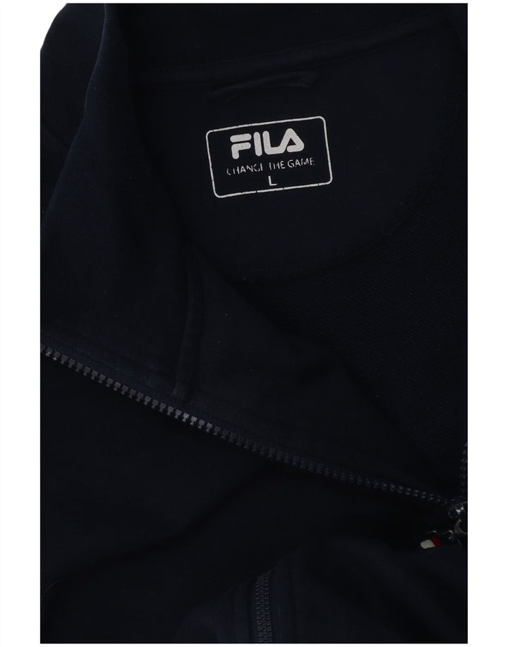 Мужской спортивный костюм Fila, большая темно-синяя полосатая куртка