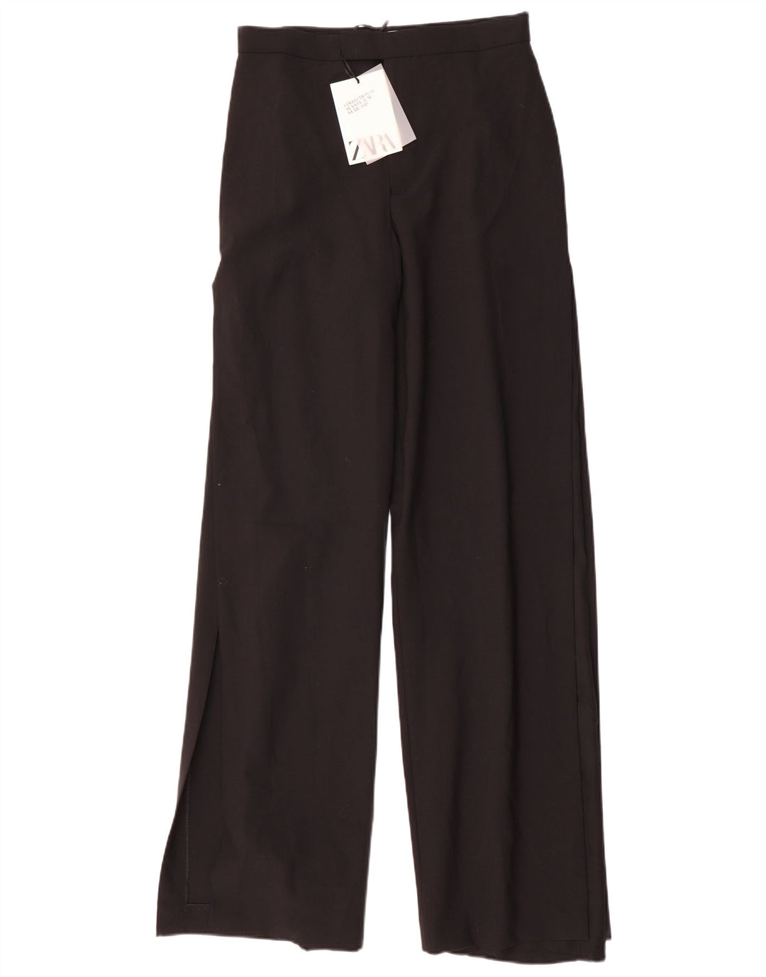 Zara Женские повседневные широкие брюки W28 L35, черные, полиэстер